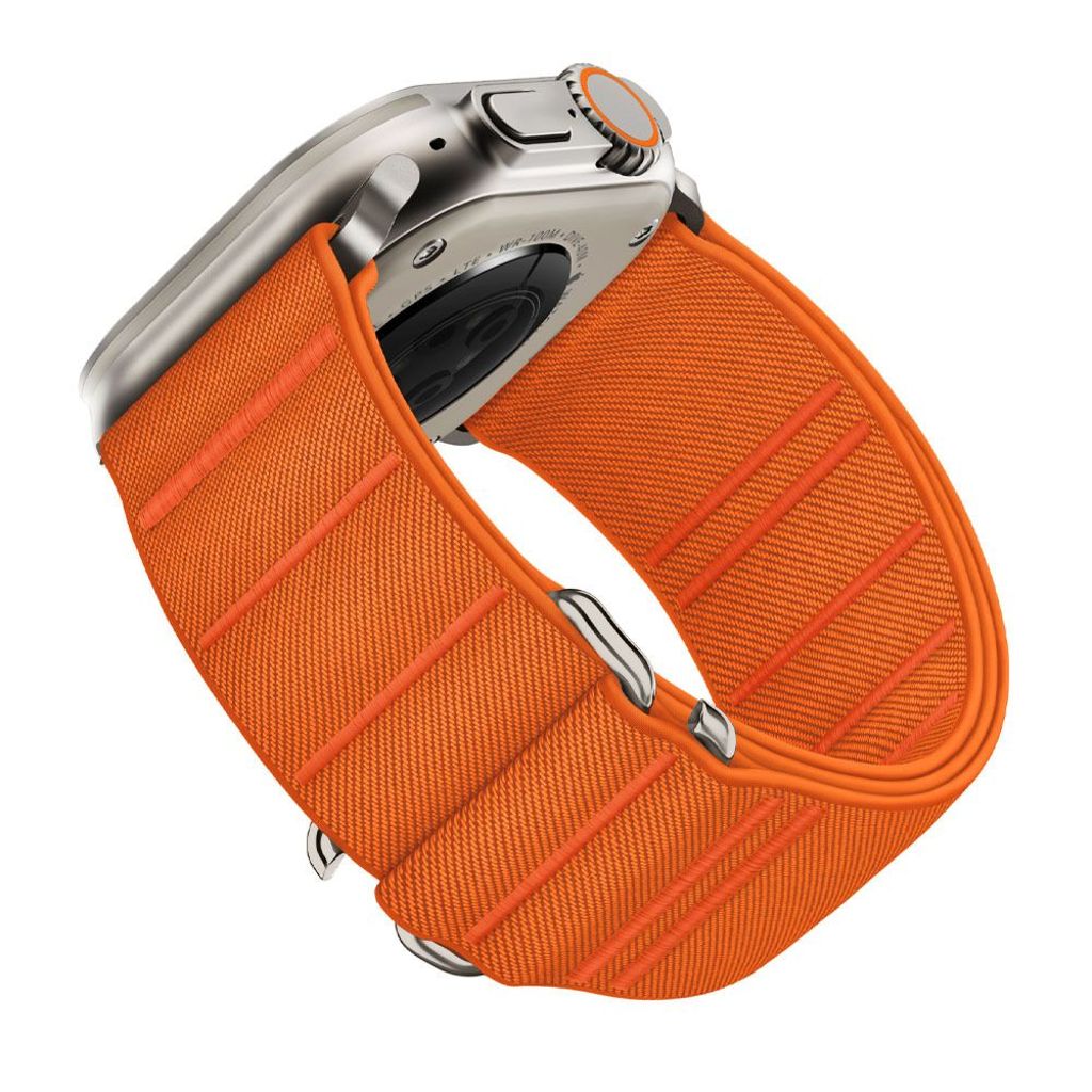 Tech-Protect Nylon Klokkereim til Apple Watch 44/45/46/49 mm - Oransje