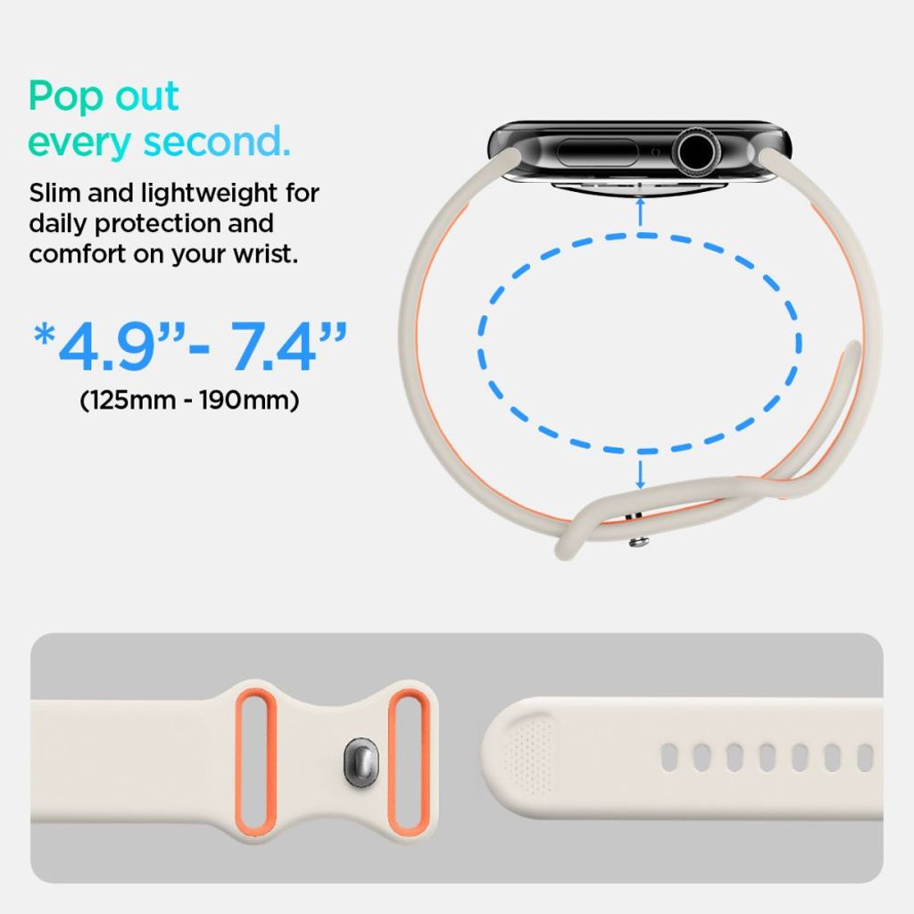 Spigen Nano Pop Klokkereim til Apple Watch 40/41/42 mm - Beige