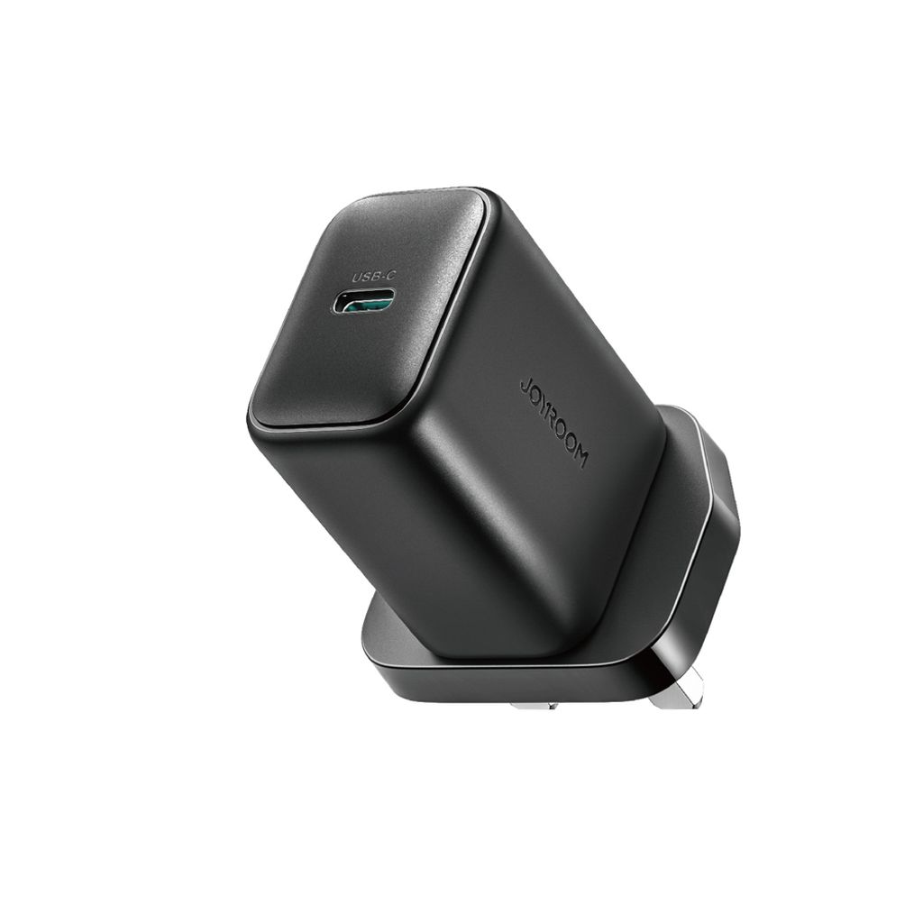 Joyroom USB-C vegglader 25W med 1m USB-C-kabel (UK-plugg) – svart