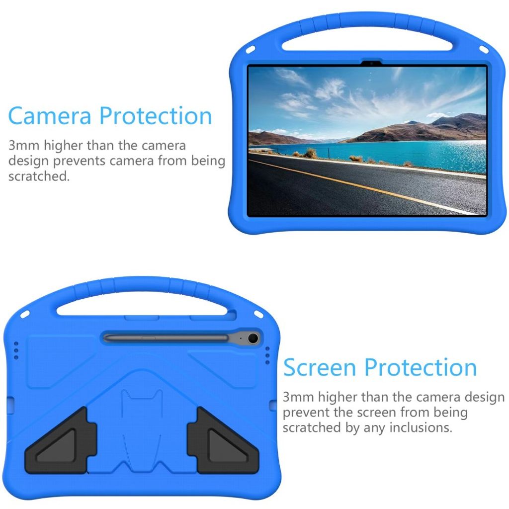 Samsung Galaxy Tab S10 FE Plus Case with Handle stand - Blue
