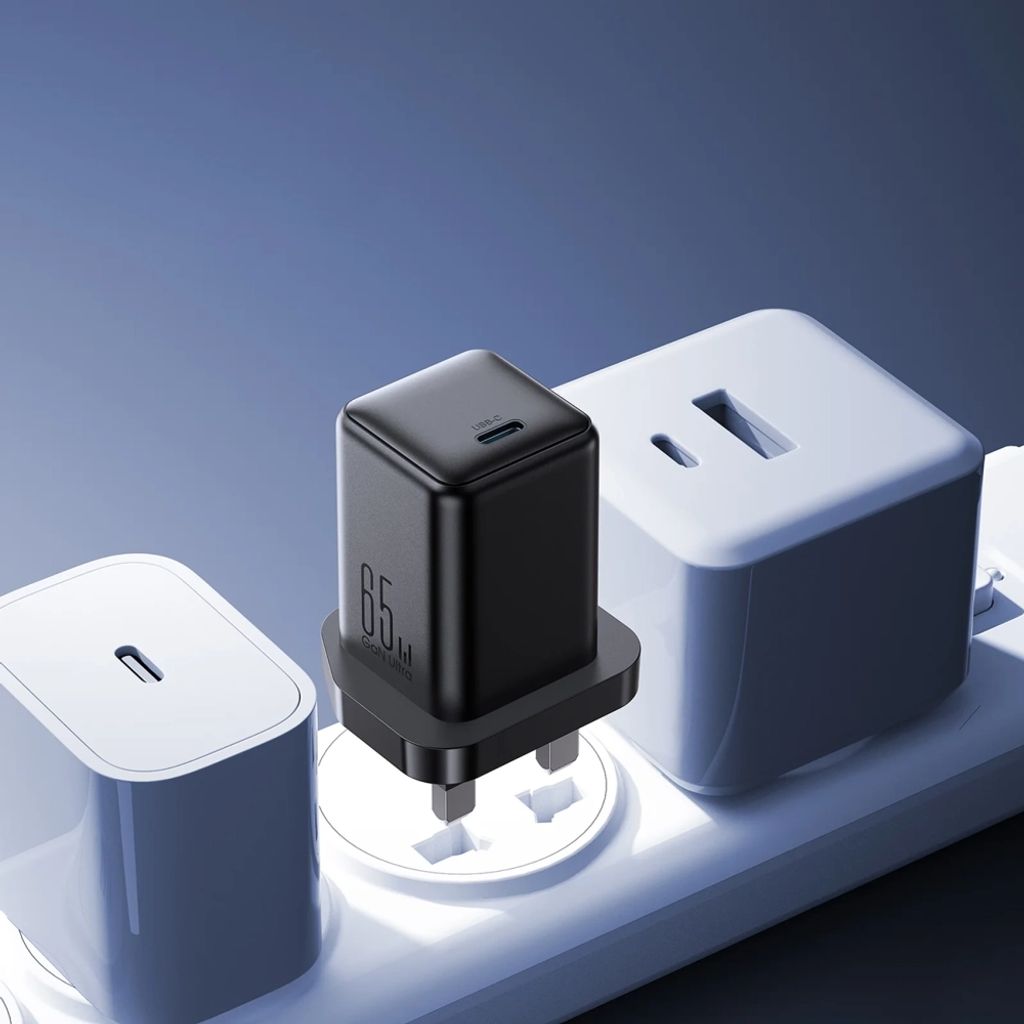 Joyroom 65W vegglader 1x USB-C (UK-plugg) – svart