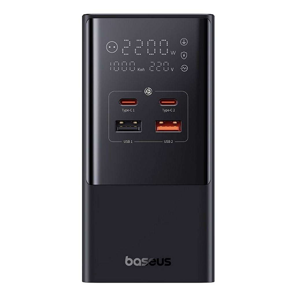 Baseus 6-i-1 Bordoplader PowerCombo Tower Strømskinne 100W - Sort