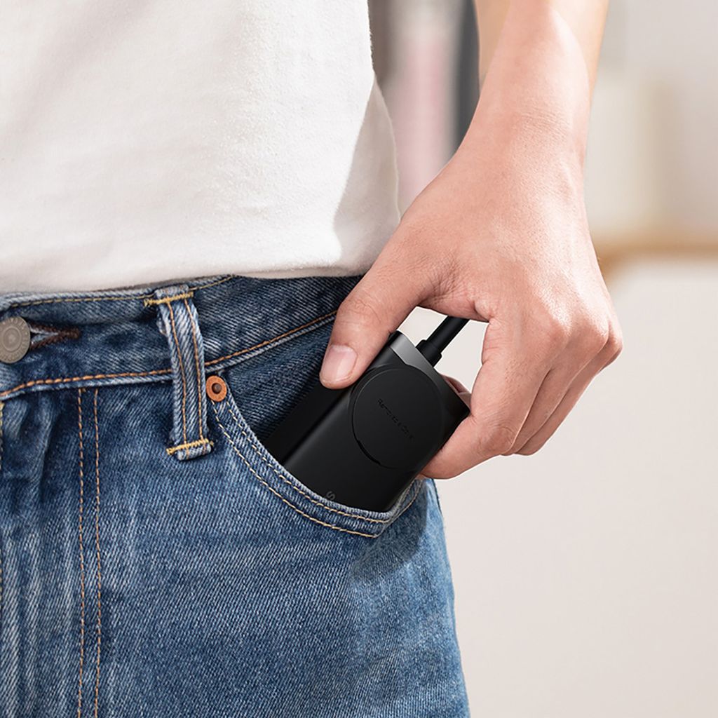 Baseus GaN3 Pro 65W laddstation med 2x USB-C/2x USB-A & USB-C kabel – Svart