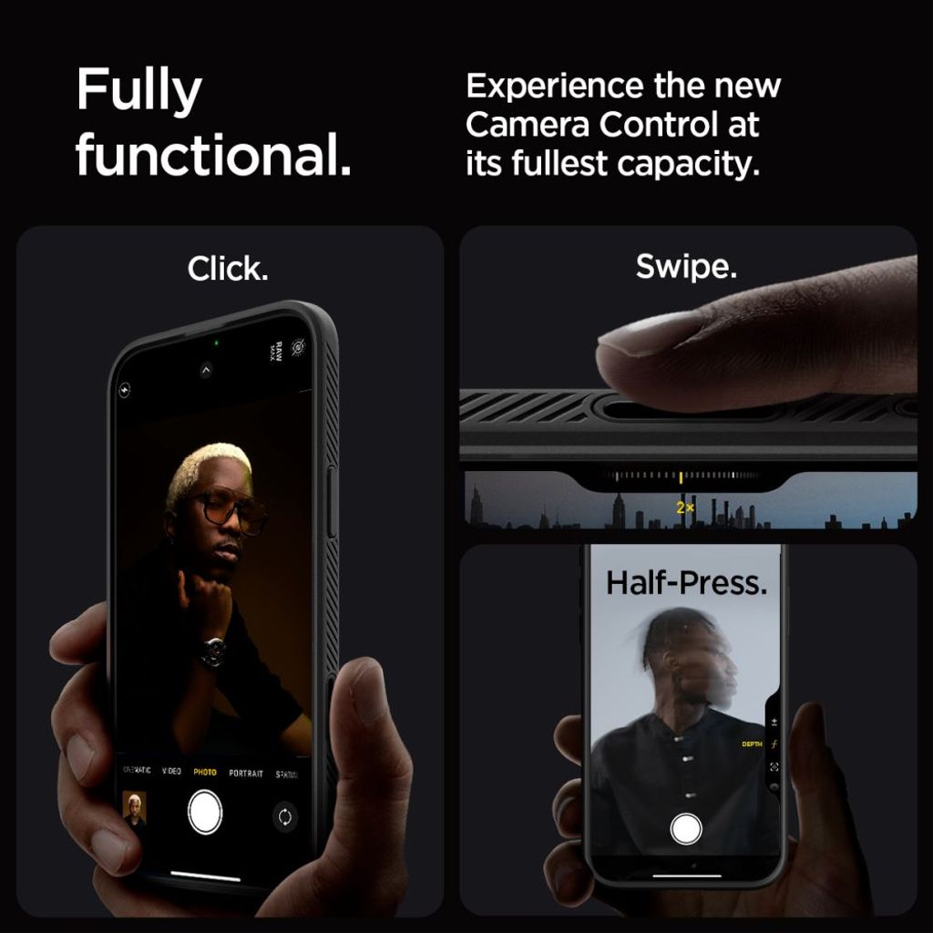 Spigen Liquid Air "T" MagSafe Deksel til iPhone 16 Pro - Matt Svart