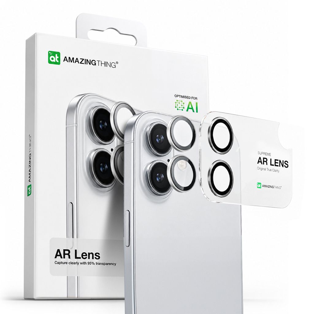 AmazingThing Lens Glass Linsskydd till iPhone 17 - Silver