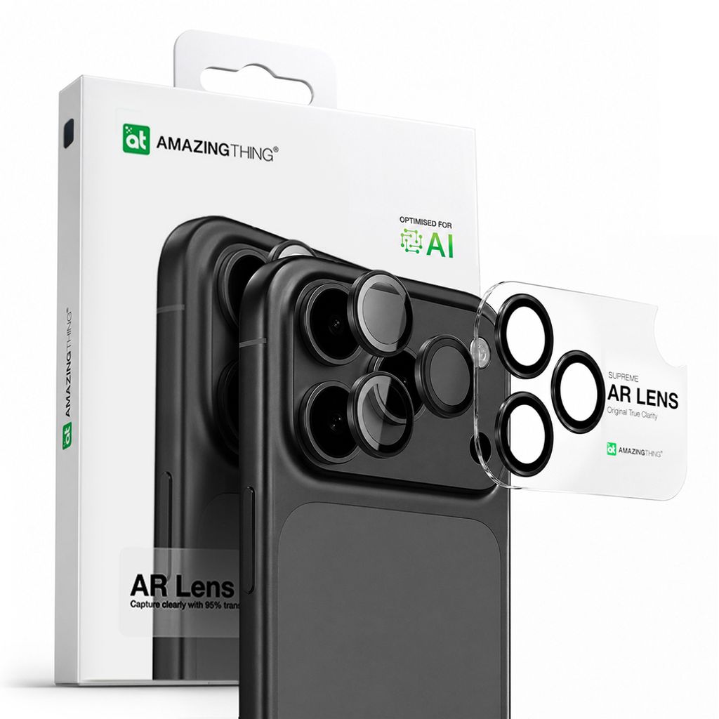 AmazingThing Lens Glass Linssinsuoja till iPhone 17 Pro/17 Pro Max - Harmaa