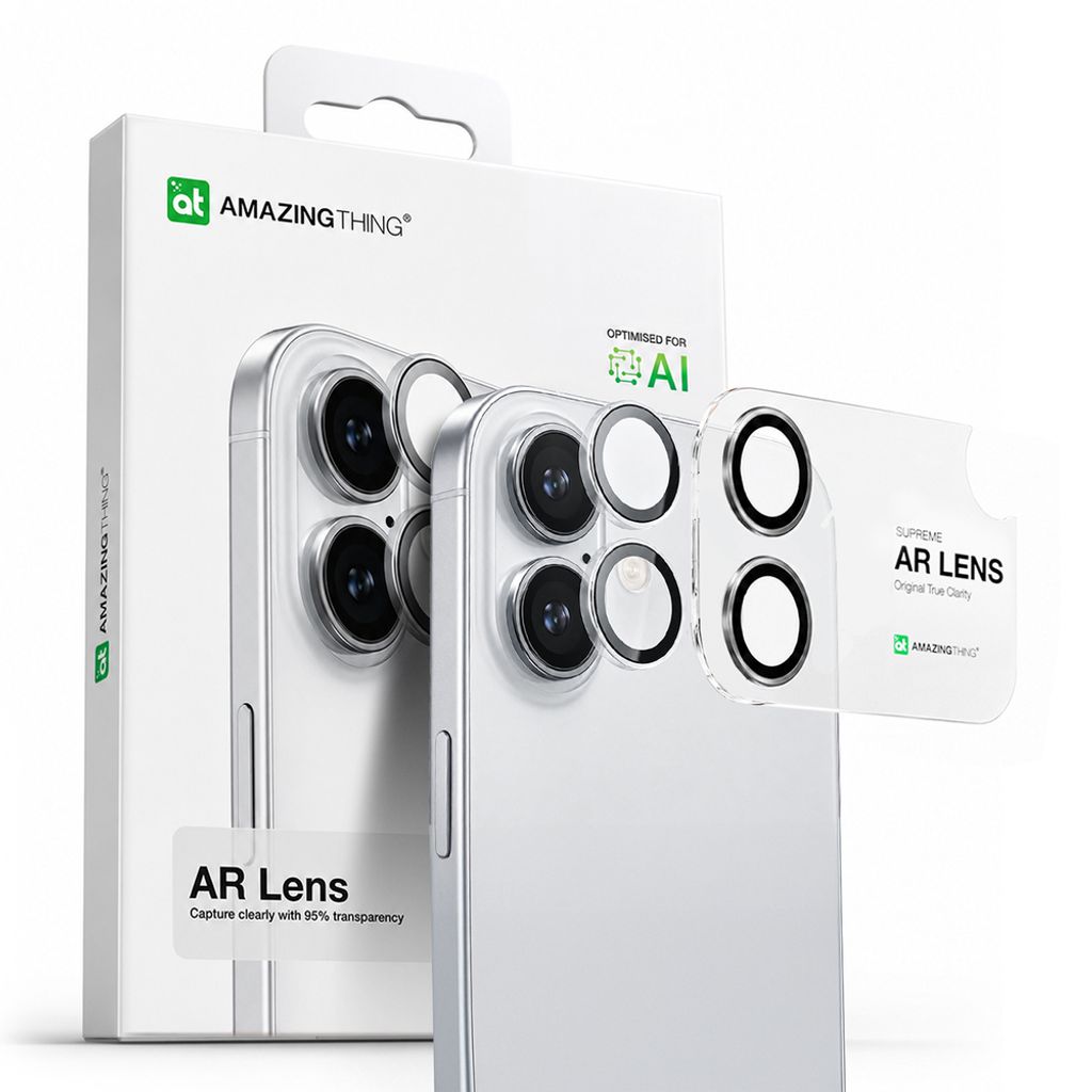 AmazingThing Lens Glass Linssinsuoja till iPhone 17 - Läpinäkyvä