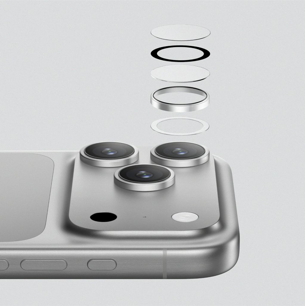 AmazingThing Lens Glass Linssinsuoja till iPhone 17 Pro/17 Pro Max - Musta