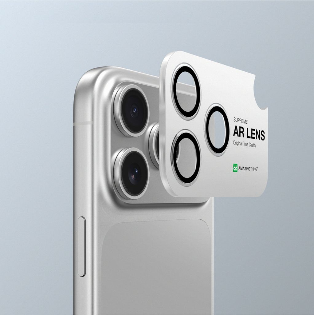 AmazingThing Lens Glass Linssinsuoja till iPhone 17 Pro/17 Pro Max - Musta