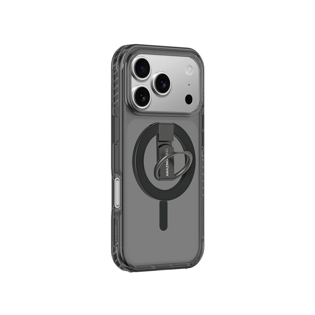 AmazingThing Titan Pro Grip Ring Set MagSafe -kuori till iPhone 17 Pro - Musta