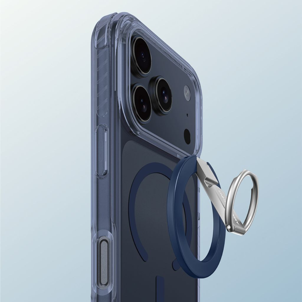AmazingThing Titan Pro Grip Ring Set MagSafe -kuori till iPhone 17 Pro Max - Sininen