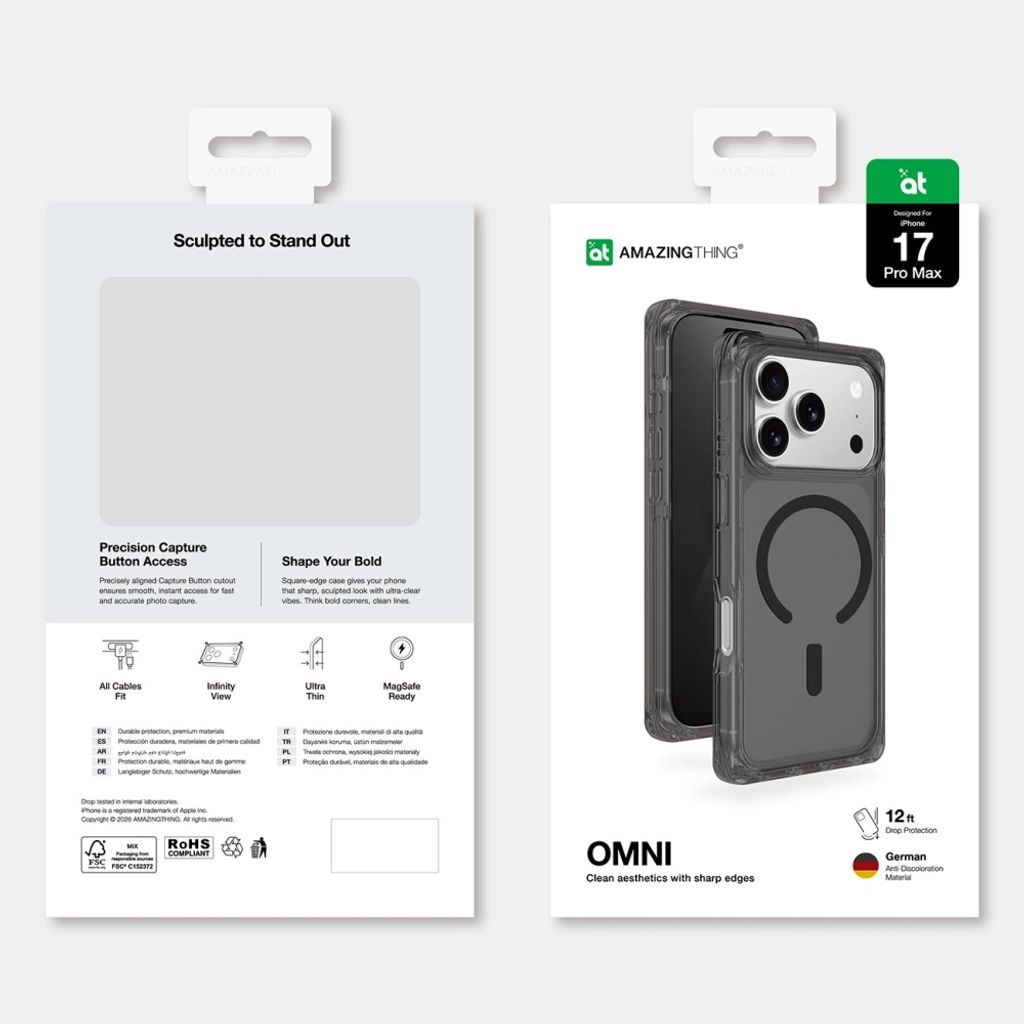 AmazingThing Omni MagSafe Cover till iPhone 17 Pro - Sort