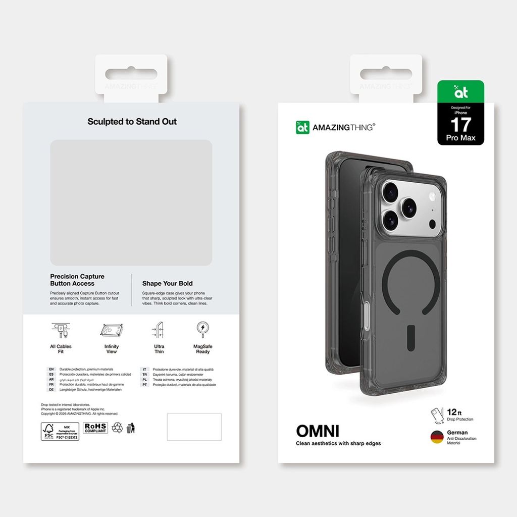 AmazingThing Omni MagSafe -kuori till iPhone 17 Pro Max - Musta