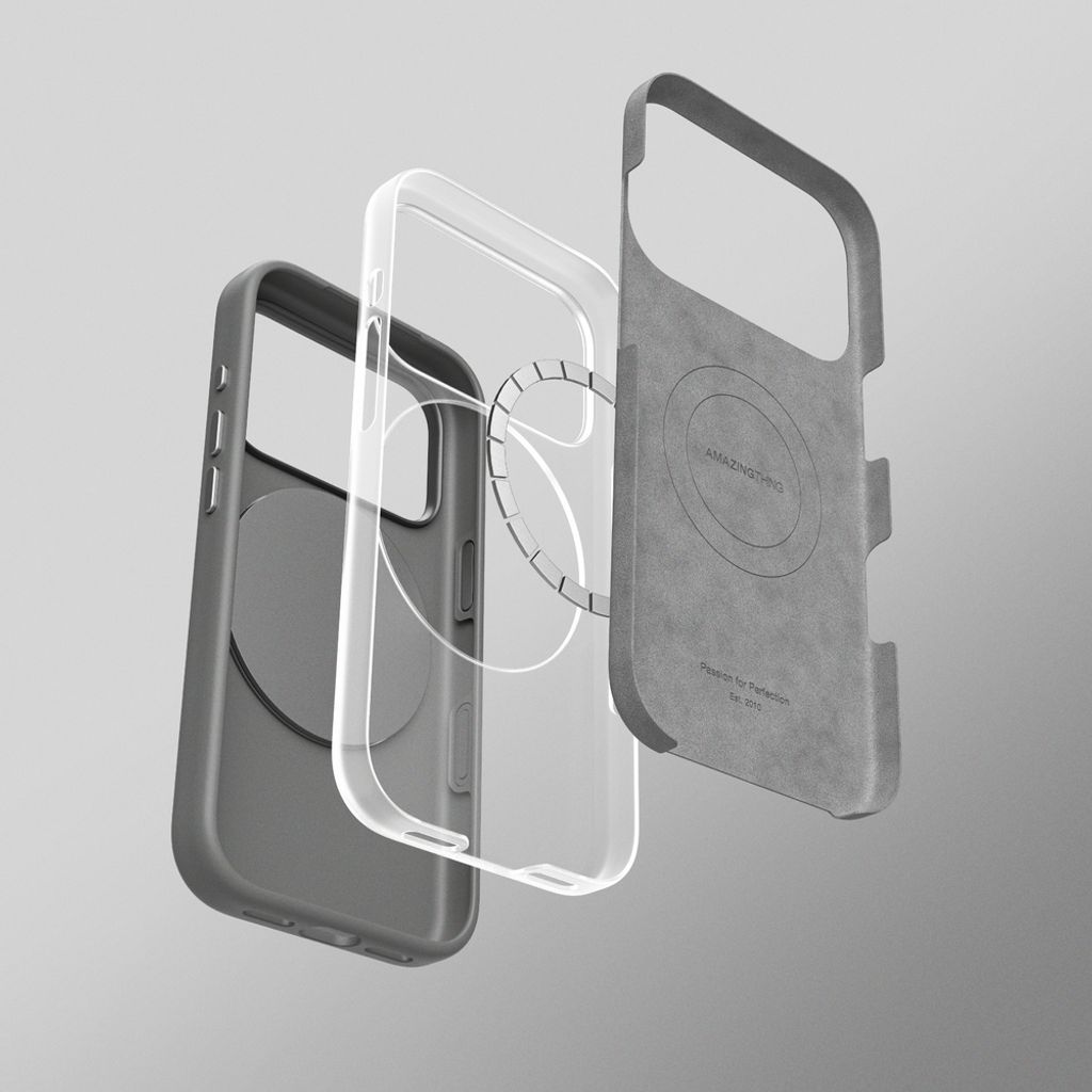 AmazingThing Cloudie -kuori till iPhone 17 Pro - Harmaa
