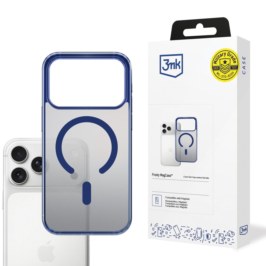 3mk Frosty MagSafe Cover till iPhone 17 Pro Max - Blå