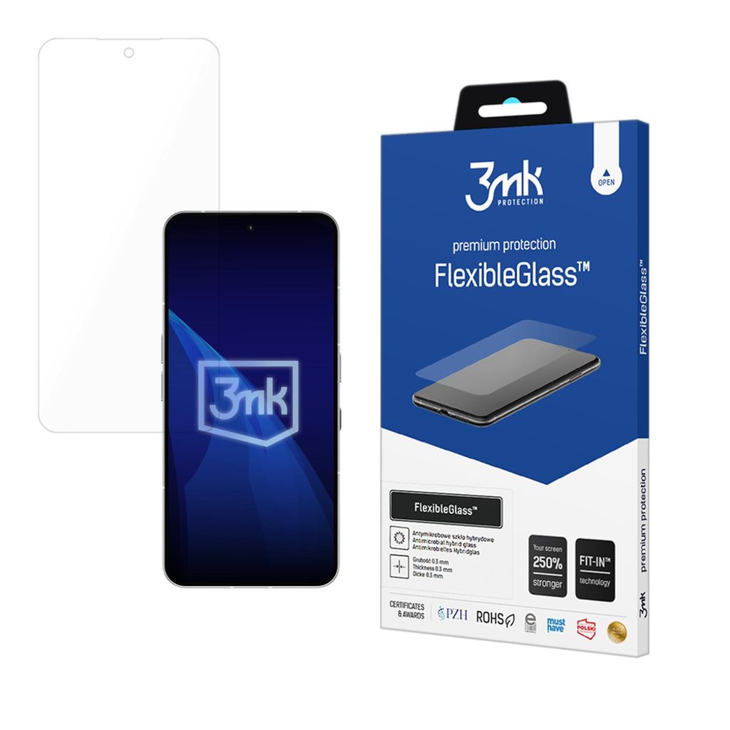 3mk Nothing Phone (3) FlexibleGlass Hybrid Glass Screen Protector – Transparent