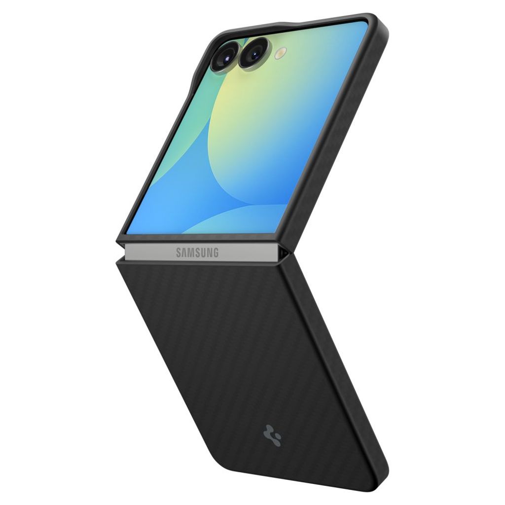 Spigen AirSkin Aramid Skal till Samsung Galaxy Z Flip 7 - Svart