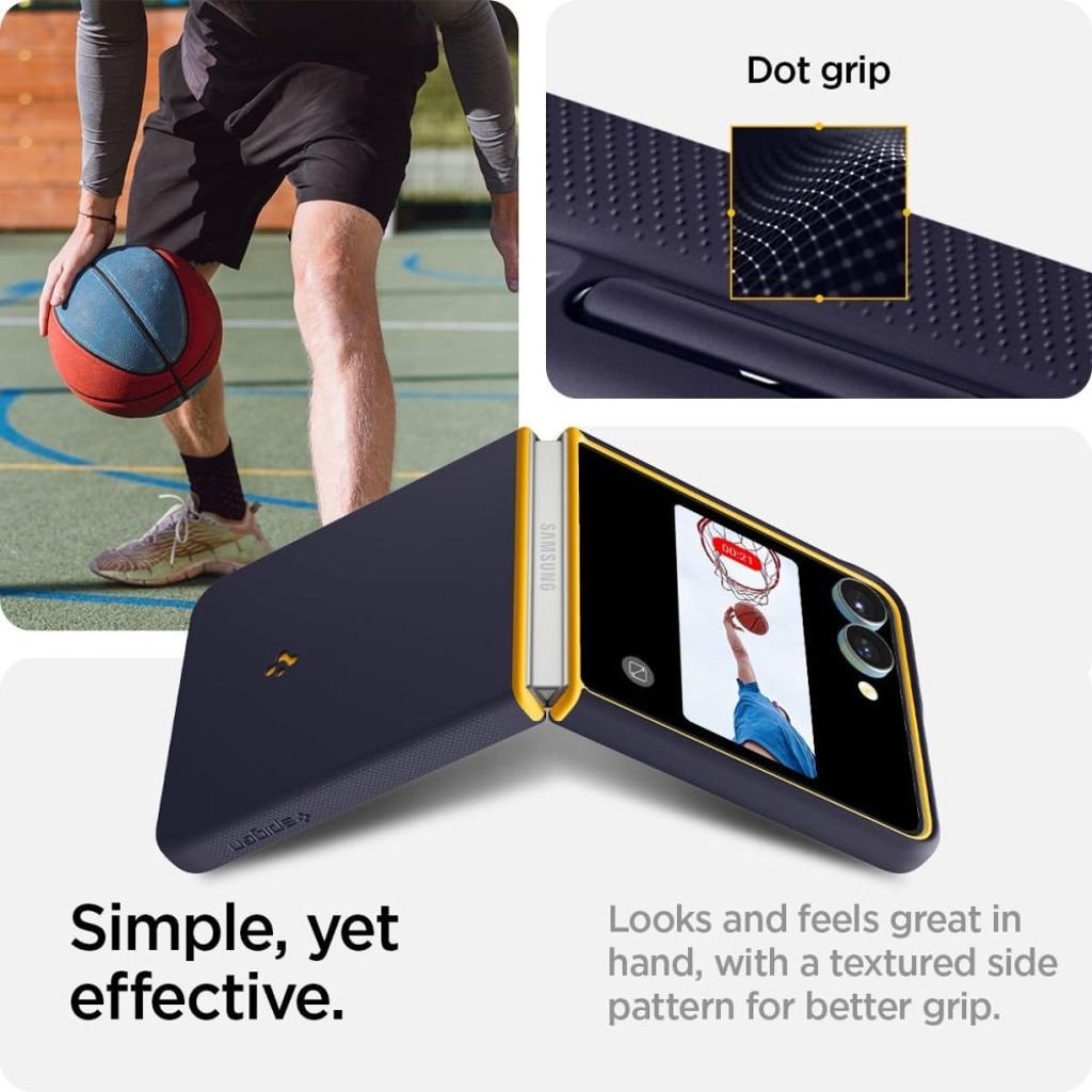 Spigen Nano Pop MagSafe Skal till Samsung Galaxy Z Flip 7 - Marinblå/Gul