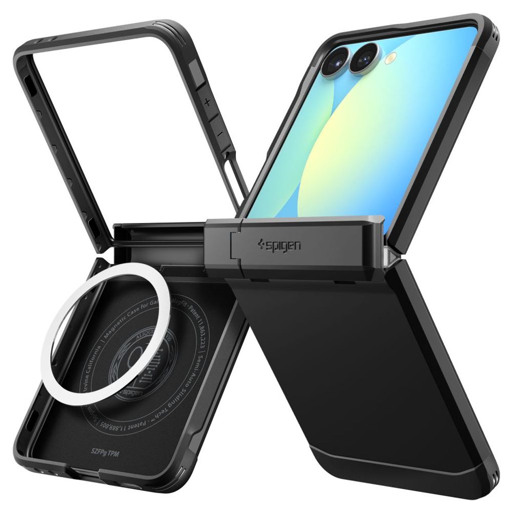 Spigen Tough Armor Pro MagSafe Kuori Samsung Galaxy Z Flip 7 - Musta