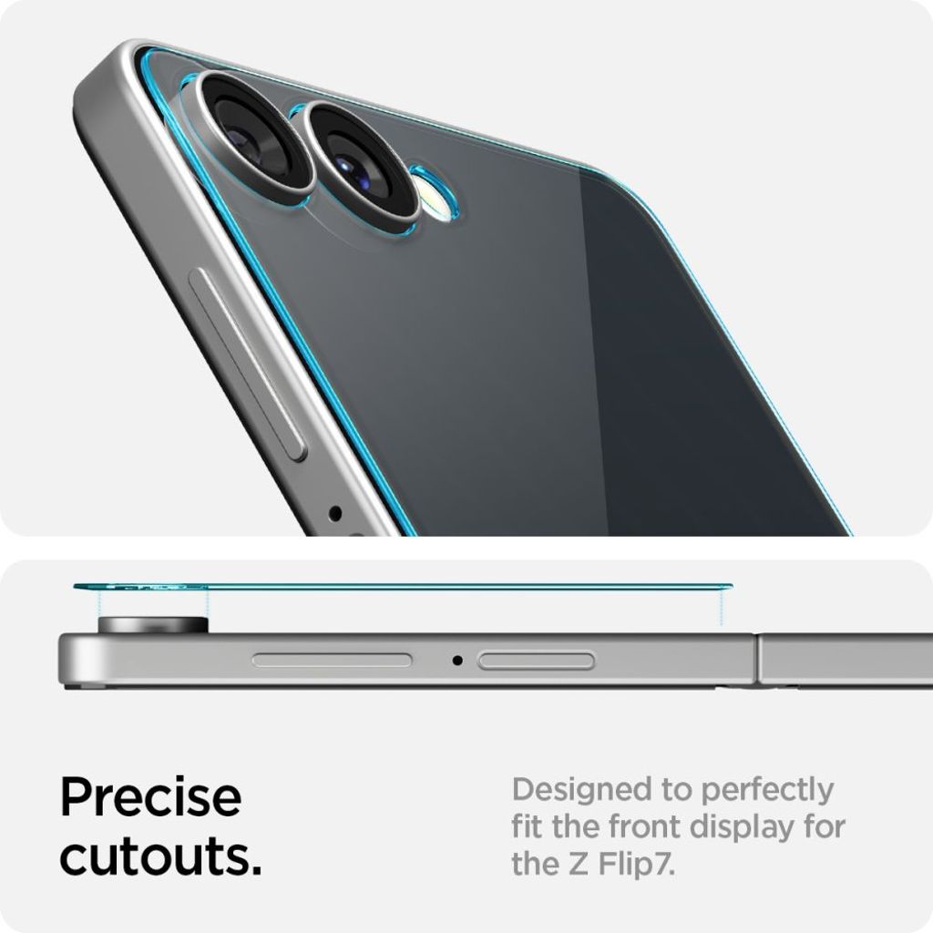 Spigen Glas.tR EZ Fit HD 2-pack Outer Näytönsuoja Samsung Galaxy Z Flip 7