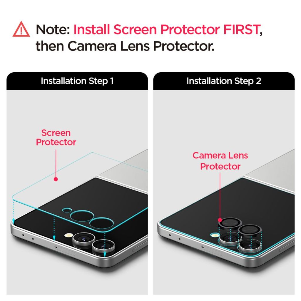 Spigen Optik Pro HD Glas.tR EZ Fit 2st Linsskydd till Samsung Galaxy Z Flip 7