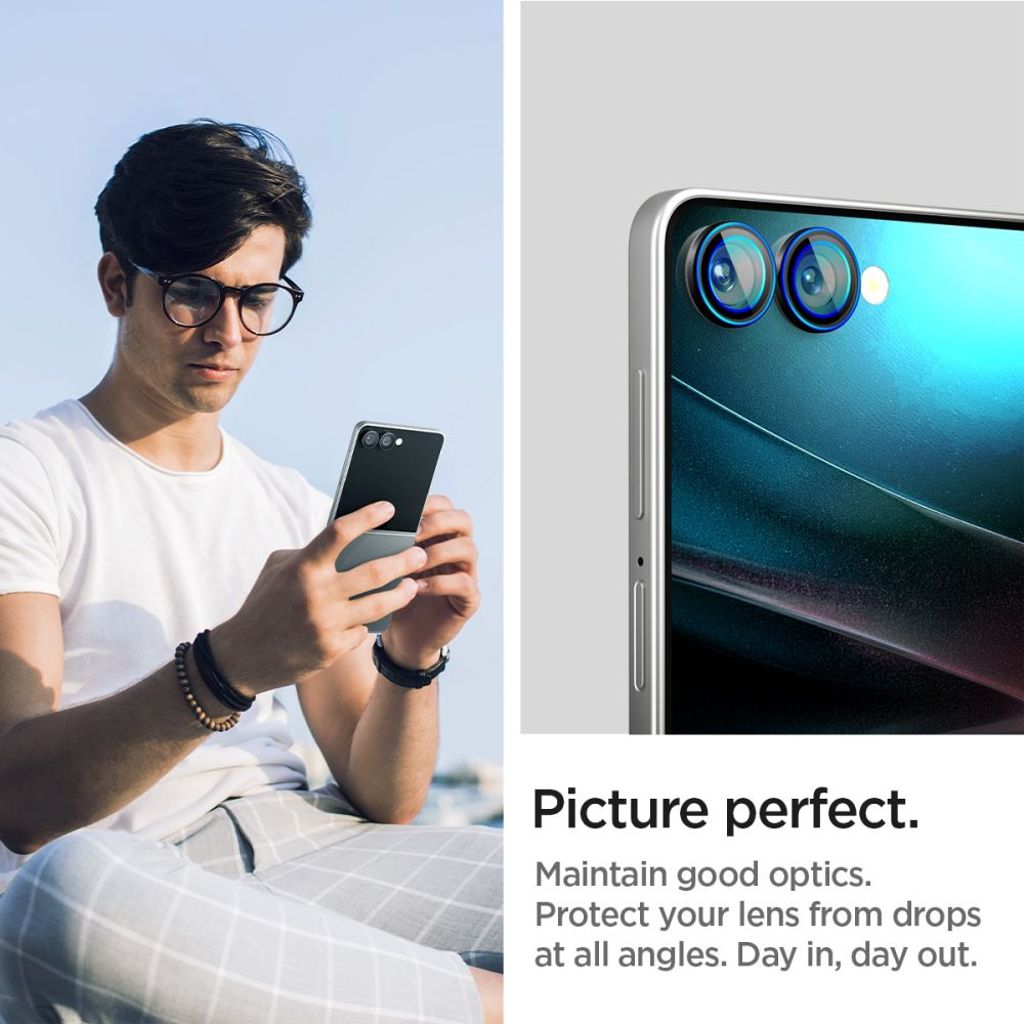 Spigen Optik Pro HD Glas.tR EZ Fit 2st Linsskydd till Samsung Galaxy Z Flip 7