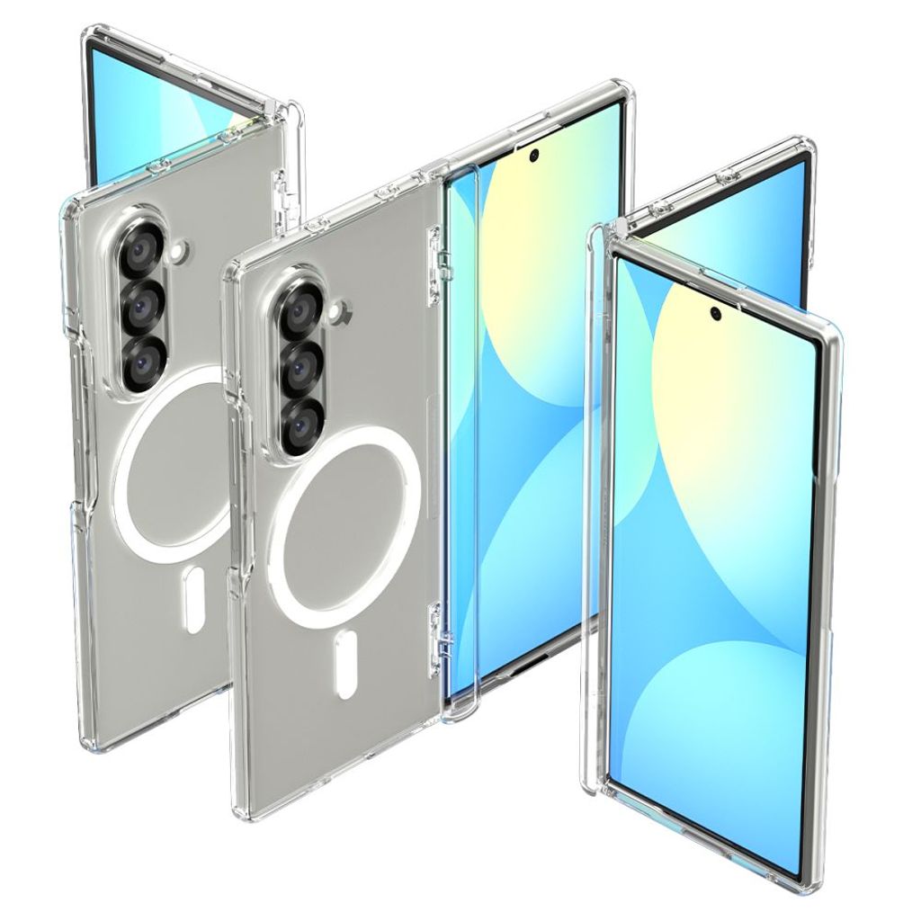 Spigen Tough Armor Pro MagSafe Skal Samsung Galaxy Z Fold 7 - Transparent/Vit