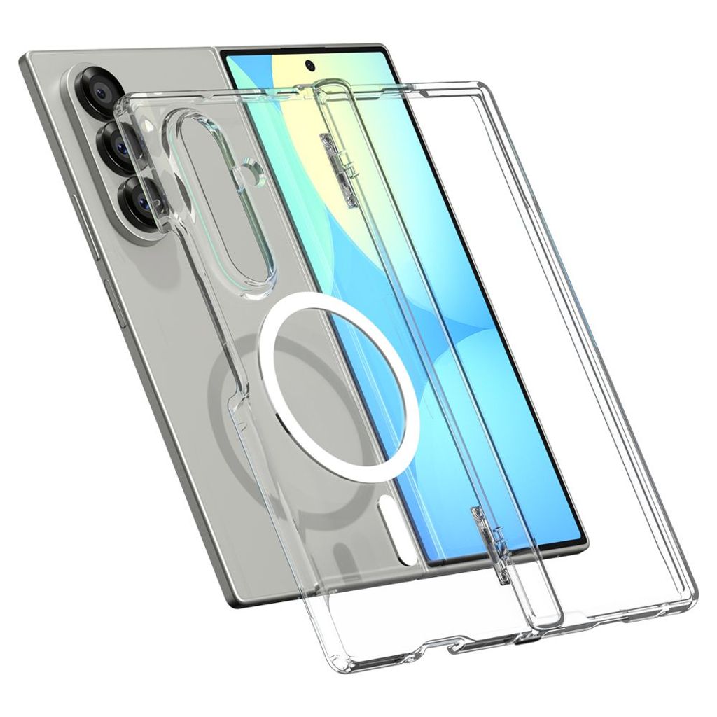 Spigen Tough Armor Pro MagSafe Skal Samsung Galaxy Z Fold 7 - Transparent/Vit