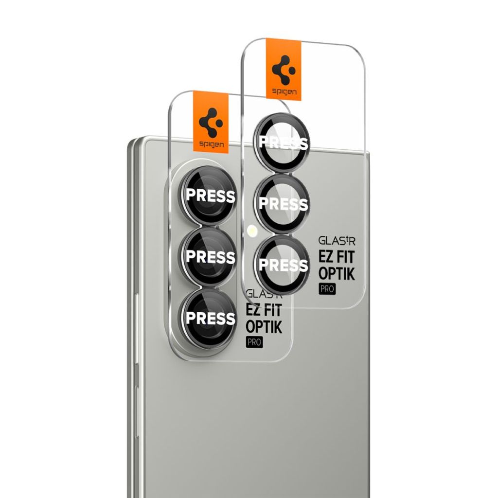 Spigen Optik Pro HD Glas.TR EZ Fit Linsskydd för Samsung Galaxy Z Fold 7, 2-pack