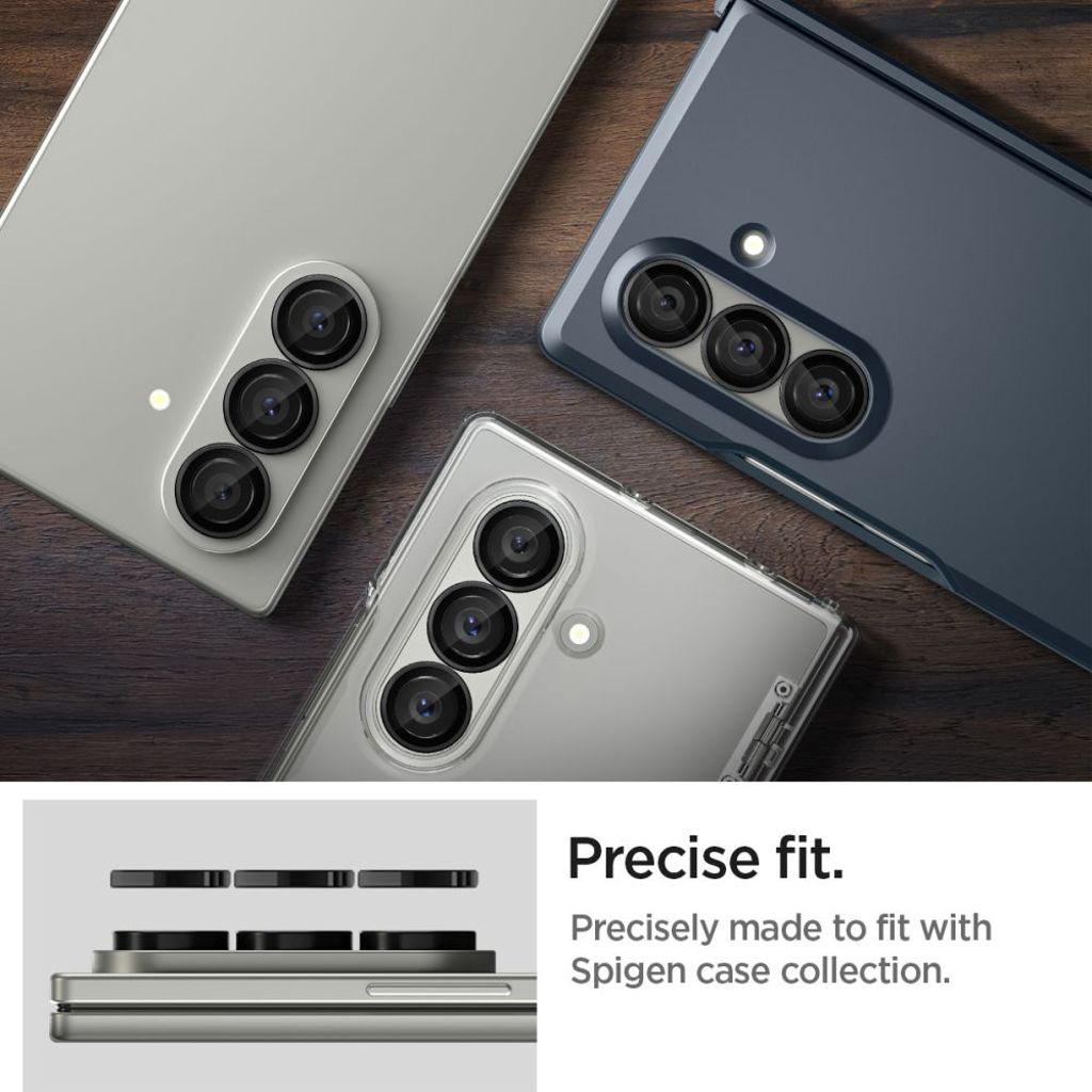 Spigen Optik Pro HD Glas.TR EZ Fit Linsskydd för Samsung Galaxy Z Fold 7, 2-pack