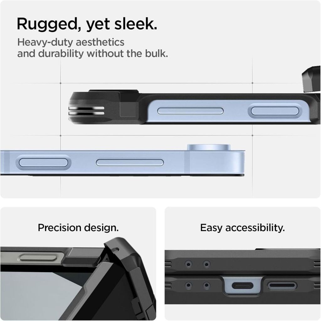 Spigen Tough Armor Pro MagSafe Kuori Samsung Galaxy Z Flip 6/7 FE - Musta
