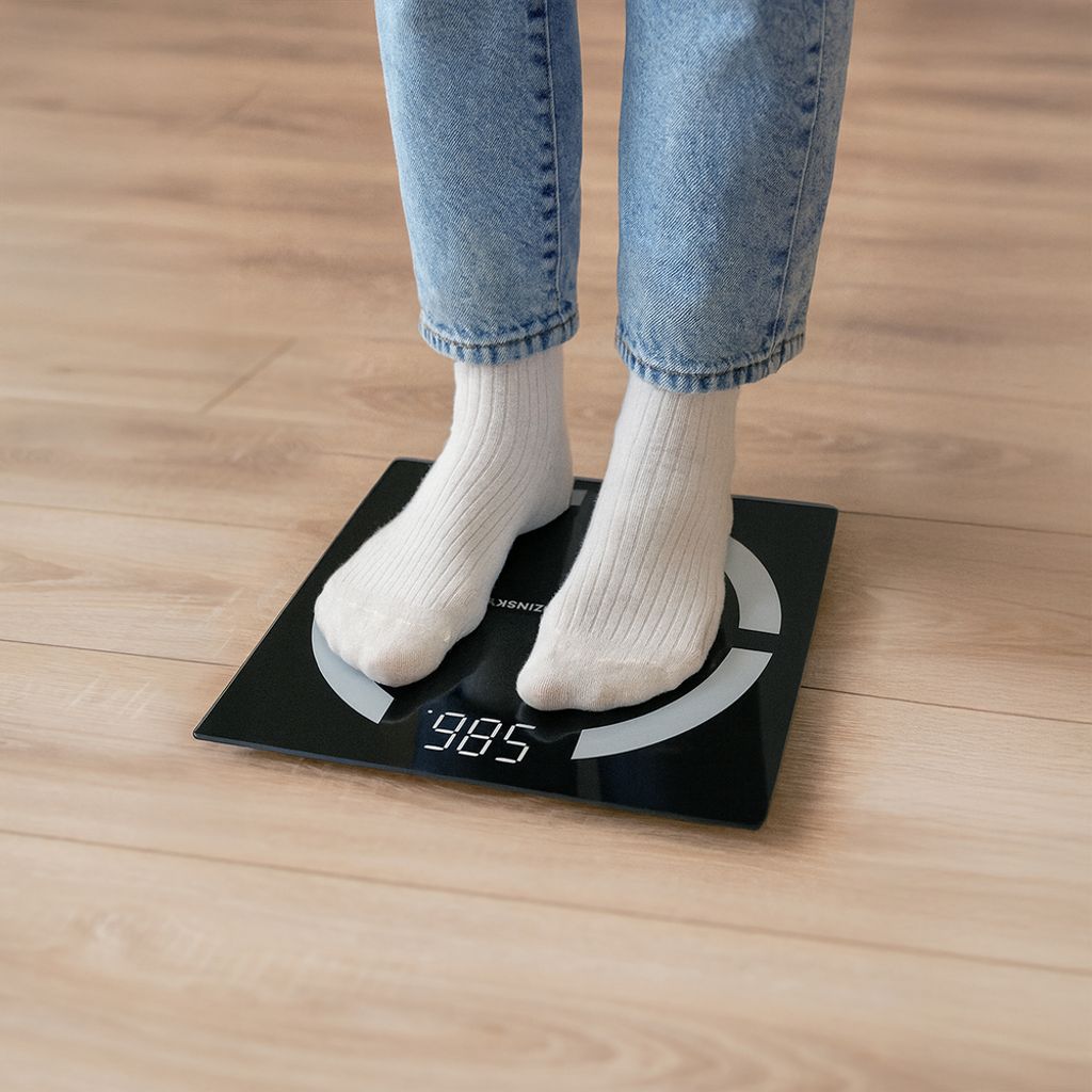 Wozinsky älykäs digitaalinen kylpyhuonevaaka – musta