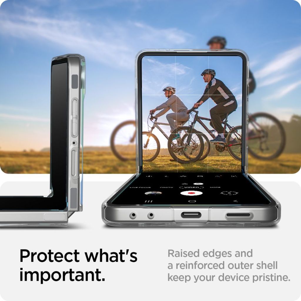 Spigen AirSkin MagSafe Kuori Samsung Galaxy Z Flip 7 - Läpinäkyvä/valkoinen