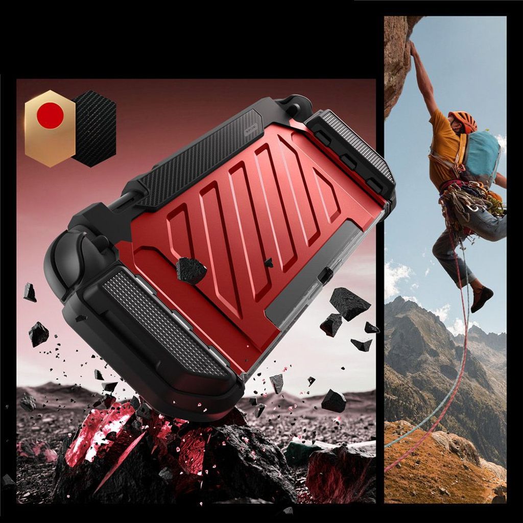 Supcase Unicorn Beetle Pro deksel for Nintendo Switch 2 – rød og svart