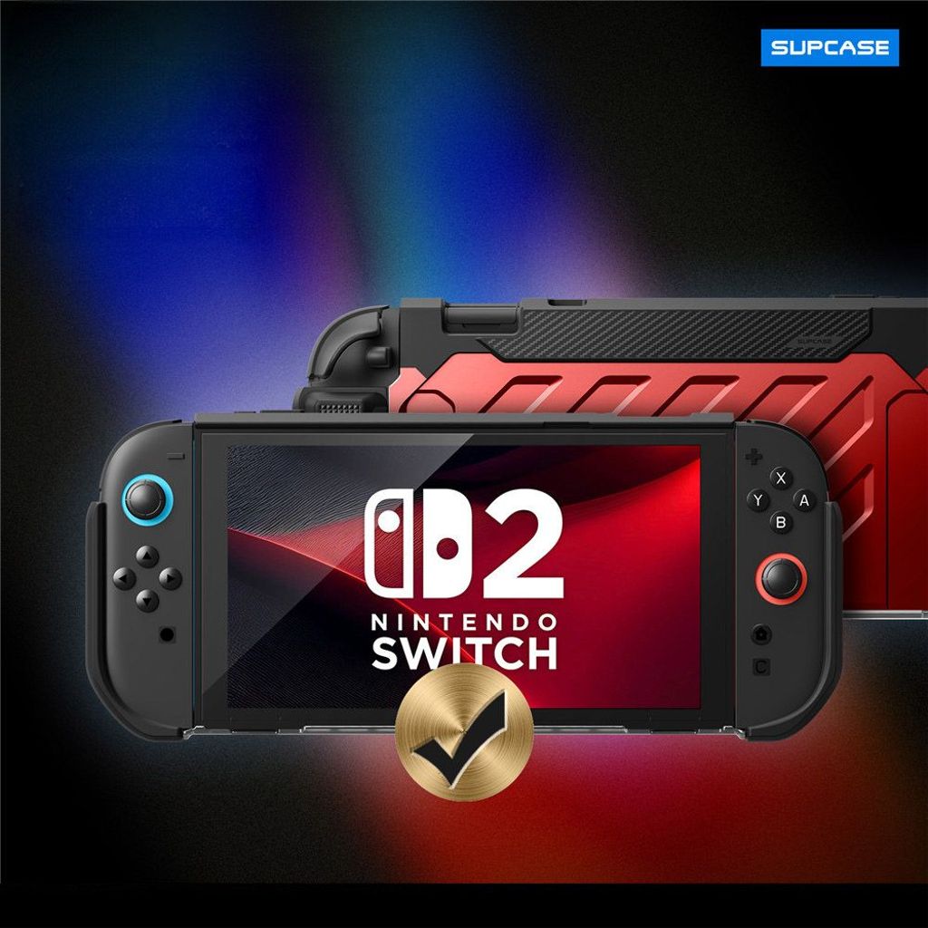 Supcase Unicorn Beetle Pro deksel for Nintendo Switch 2 – rød og svart