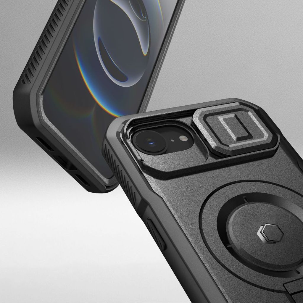 Tech-Protect Kevlar Magsafe Deksel til iPhone 16e - Svart