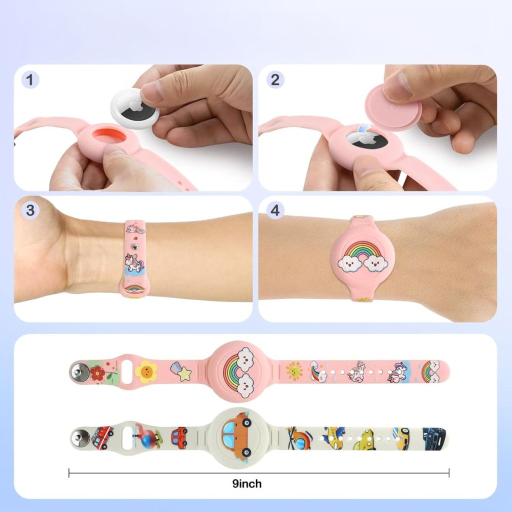 Tech-Protect Smooth 2-pakkaus Kuori Apple AirTag 1/2 Lapset – Monivärinen