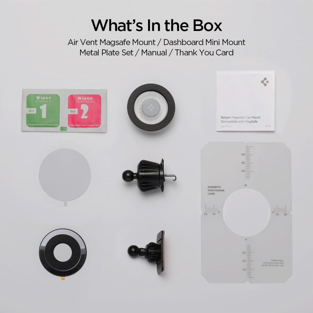 Spigen MFT13 MagSafe telefonhållare för Bil – Silver
