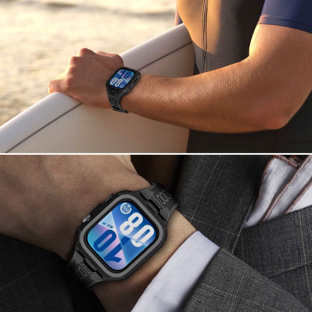 Tech-Protect Armor Kockarmband till Huawei Watch Fit 3/4/4 Pro - Svart