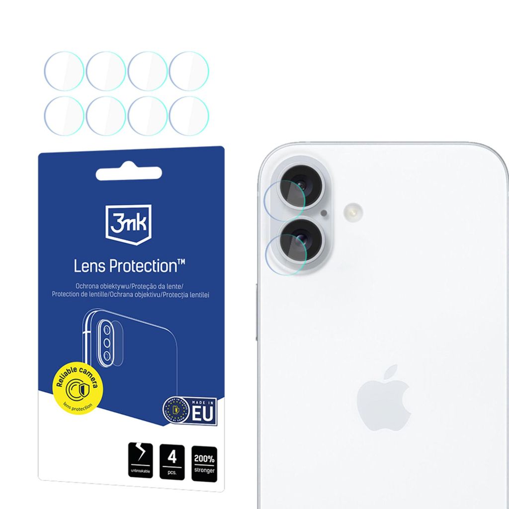 3mk Lens Protection Camera Glass Linsebeskytter till iPhone 17 - Gjennomsiktig
