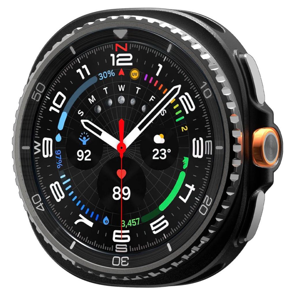 Spigen Rugged Armor Kuori Samsung Galaxy Watch 8 Classic 46mm - Musta