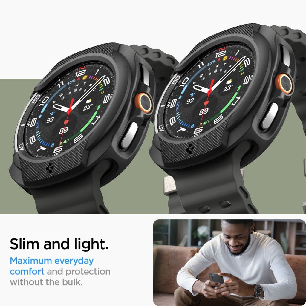 Spigen Liquid Air Kuori Samsung Galaxy Watch 8 Classic 46mm - Musta