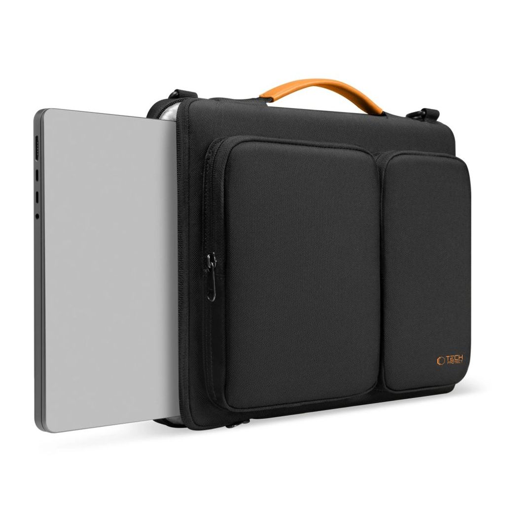 Tech-Protect Defender Laptop Bag 15-16" – Black/Orange