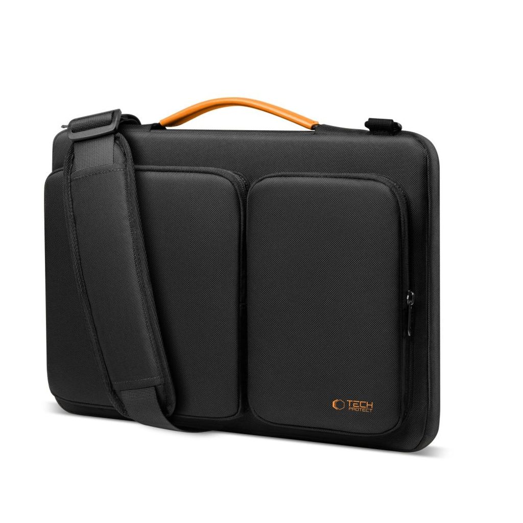 Tech-Protect Defender Laptop Bag 13-14" – Black / Orange