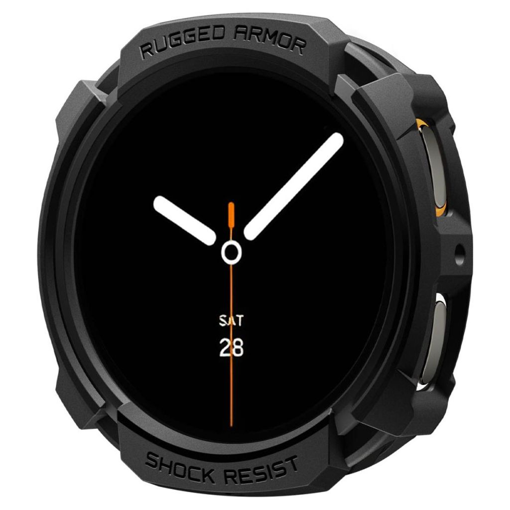 Spigen Rugged Armor Deksel til Samsung Galaxy Watch 8 44mm - Svart