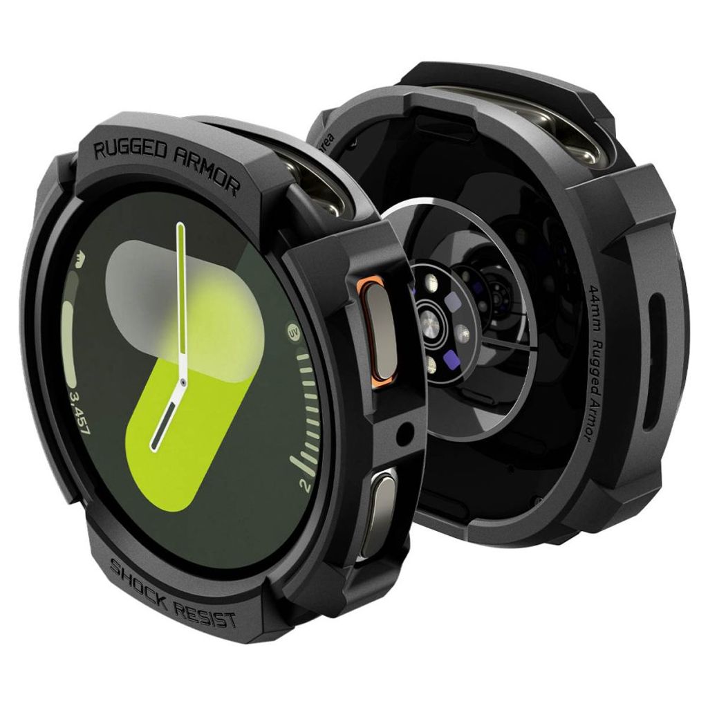 Spigen Rugged Armor Deksel til Samsung Galaxy Watch 8 44mm - Svart