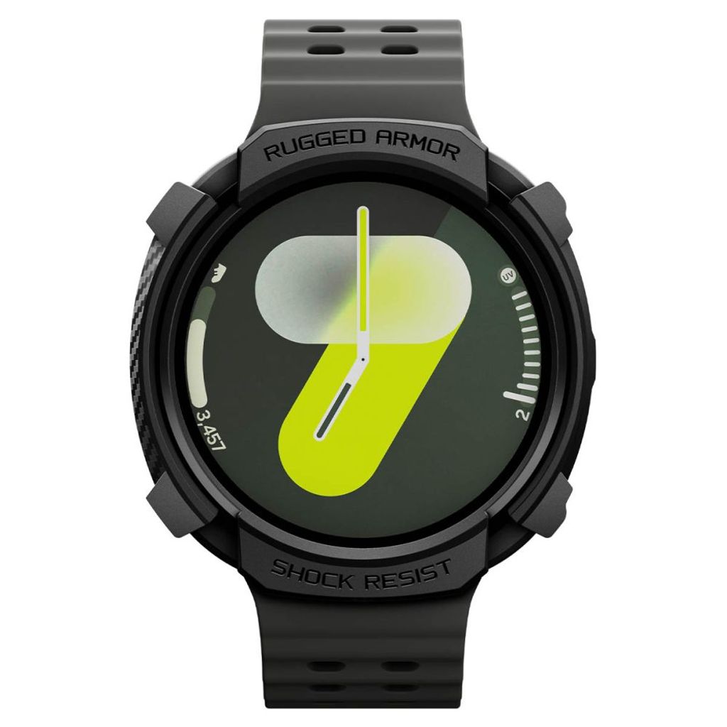Spigen Rugged Armor Deksel til Samsung Galaxy Watch 8 44mm - Svart