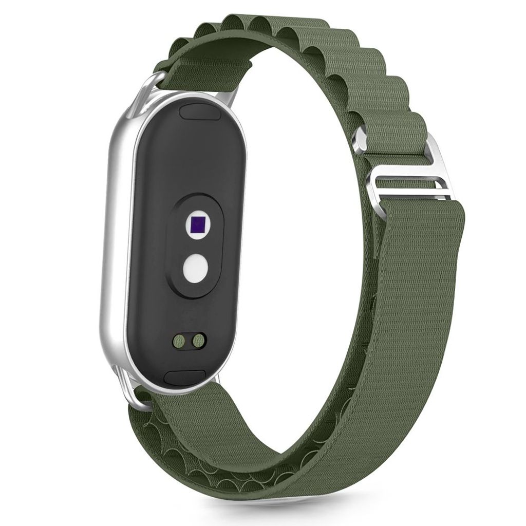Tech-Protect Nylon Pro Kockarmband till Xiaomi Smart Band 8/9/10/NFC - Grön