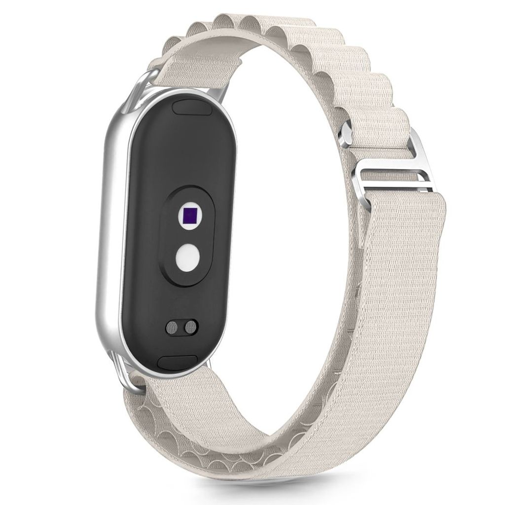 Tech-Protect Nylon Pro Kockarmband till Xiaomi Smart Band 8/9/10/NFC - Beige