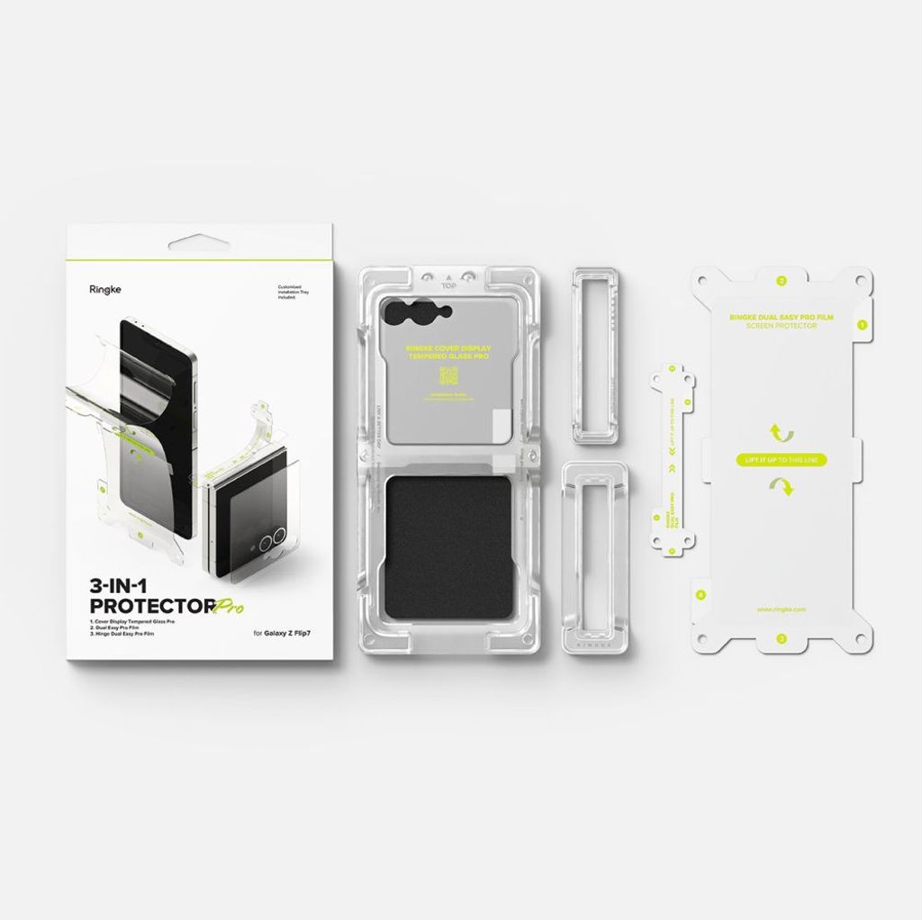 Ringke Protector Pro 3-in-1 Set Näytönsuoja Samsung Galaxy Z Flip 7